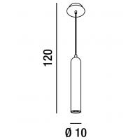 Sospensione in metallo verniciato bianco