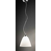 Suspension polished chrome with white glass