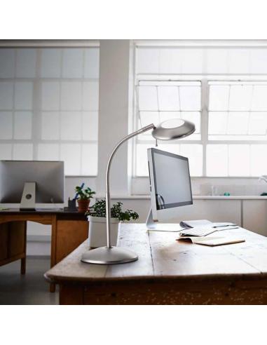 Lampada da tavolo flex con vetro satinato