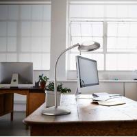 Lampada da tavolo flex con vetro satinato