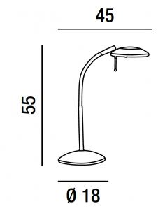 Table lamp flex with frosted glass 2