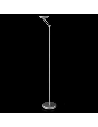Floor lamp adjustable metal silver color