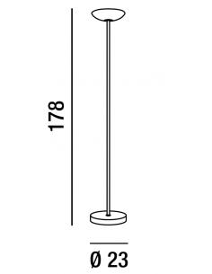 Piantana orientabile in metallo colore argento 2