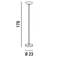 Floor lamp adjustable metal silver color