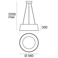 Linea Light 8090 Oxigen Chandelier 140 Led Topled Warm Light