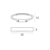 Linea Light 6940 Heli Wall-Lamp Sand Color 24 Led Topled