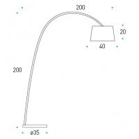 PENN floor lamp white aluminium