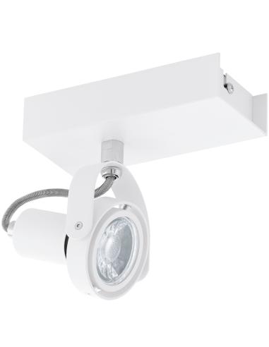 NOVORIO 1 - SPOTLIGHT 7CM X 15.5 CM 1X5W GU10-LED STAINLESS STEEL, ALUMINUM, WHITE