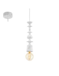 AVOLTRI - SUSPENSION Ø7CM 1X60W E27 WOOD, WHITE