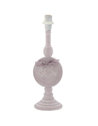 1+1 VINTAGE - STRUTTURA LAMPADA DA TAVOLO Ø11CM 1X40W E14 LEGNO, TRASPARENTE, CROMO CON INTERR