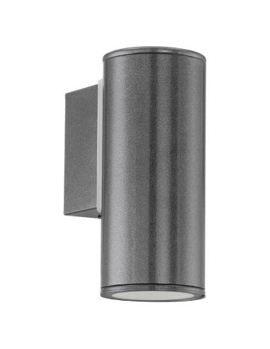 RIGA - Lampada da parete 6,5cm x 20cm in acciaio zincato, antracite