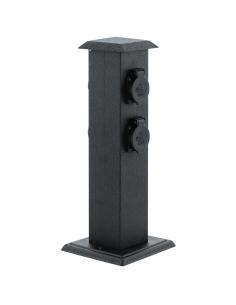 PARK 4 - COLONNA PRESE 11,5CM X 40CM ACCIAIO, PLASTICA, NERO