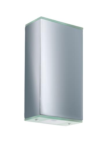 ABIDA - APPLIQUE 9CM X 16CM 2X3,3W LED 3000K STEEL, CHROME\FROSTED GLASS, WHITE
