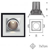 JANGO 9W 3000°K 40° BIANCO ORIENTABILE