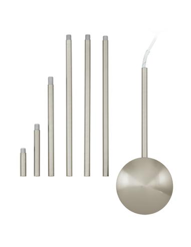 EXTENTION - ESTENSIONE PUNTO LUCE 157CM X 12CM ACCIAIO, NICKEL OPACO
