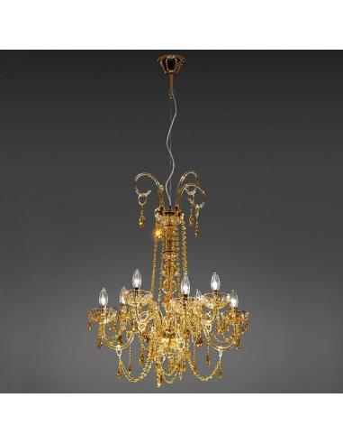 CHANDELIER PULCHERRIMA RHINESTONES, amber