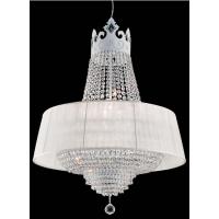 CROWN crystal Chandelier, white shade, white