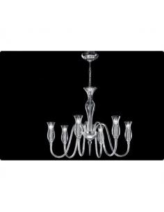 Sylcom 1022/6 K CR Teodato Chandelier pendant ø79 Murano