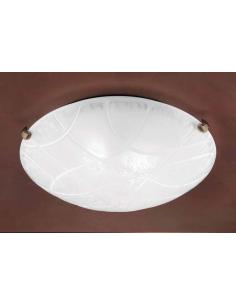 White ceiling light with white lines D50 special bronze