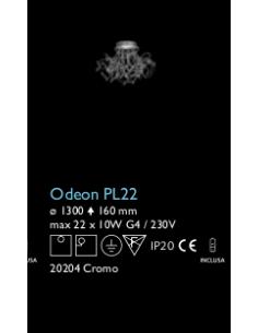 Ideal Lux 020204 Odeon PL22 Ceiling Lamp 2