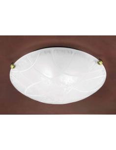 White ceiling light with white lines D50 special gold