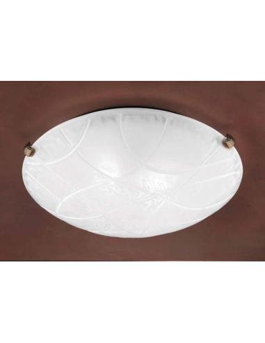 White ceiling light with white lines D40 special bronze