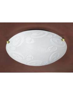 White ceiling light with white whirl D30 special gold