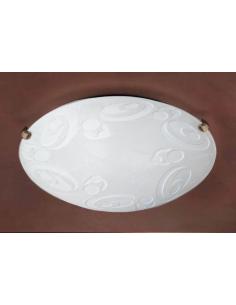 White ceiling light with white whirl D30 special bronze