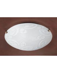 White ceiling light with white whirl D40 special bronze