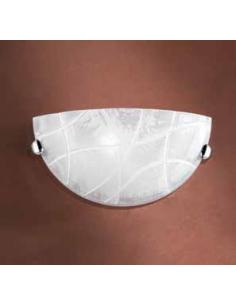 Applique bianca con righe bianche particolari cromo