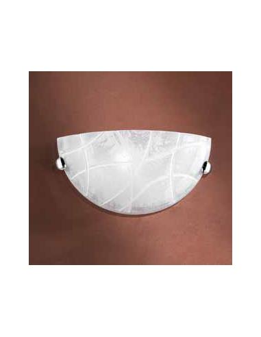 Applique bianca con righe bianche particolari cromo