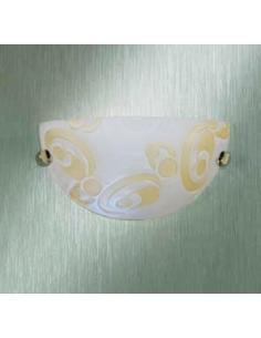 Applique is white with swirls of amber special bronze