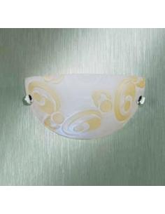 Applique is white with swirls of amber special chrome