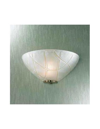 Luce Più Wall lamp Amber lines bronze base