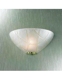 Applique a vaschetta con righe ambra particolari oro