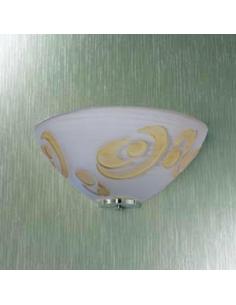 Applique a vaschetta con vortici ambra particolari cromo