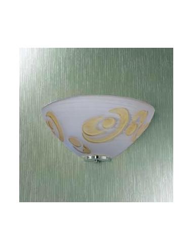 Applique a vaschetta con vortici ambra particolari cromo
