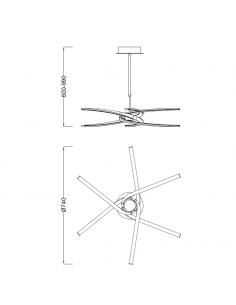 Mantra 4991 Knot Chandelier Led pendant 2