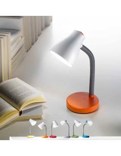 Lampada da tavolo in plastica colore azzurro