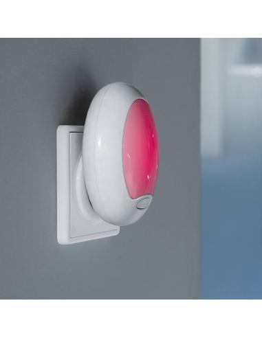 TINEO - PLUG 0.6 W (3 LEDS) LED-RGB PLASTIC, WHITE WITH STOP\WITH TELECOM