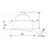 Recessed spotlight adjustable white finish