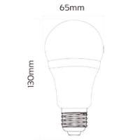 E27 bulb LED ø65 - 15W warm White