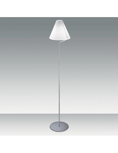 VENUS floor lamp chrome and ribbed glass
