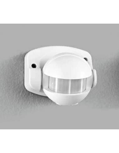 Sensore di movimento con timer e luminosità regolabili. Colore bianco. Raggio 180°- 10m
