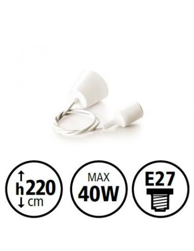 Rubber suspension Color white H100 40W E27