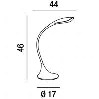 Table lamp flex in the plastic color white