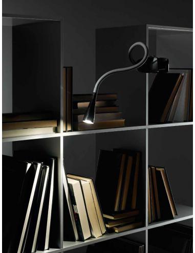 Table lamp flex in the plastic and metal color black with caliper