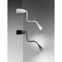 Table lamp flex in the plastic and metal color white with clamp