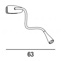 Table lamp flex in the plastic and metal color white with clamp