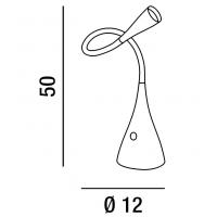 Lampada da tavolo flex in plastica e metallo colore nero